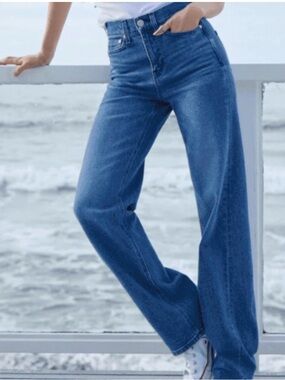 AYR Wide-Leg High-Rise Jeans in color Old School, size 26R